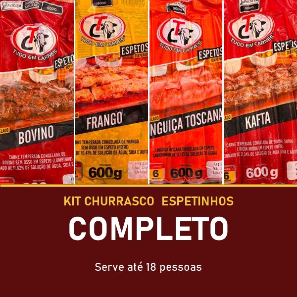 KIT ESPETINHOS COMPLETO
